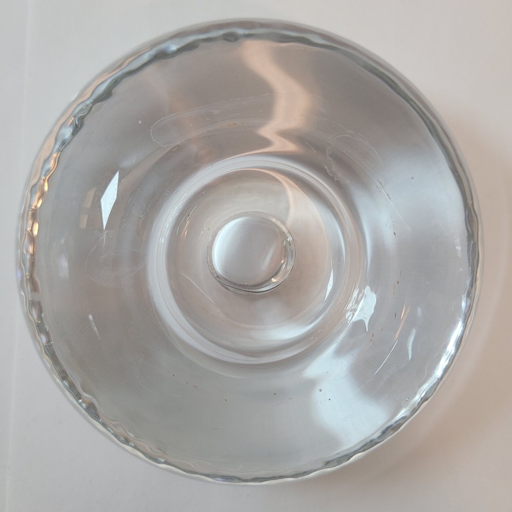 Simon Pearce 2lb Heavy Hand Blown Bubble‎ Votive Crystal Glass Candle Holder